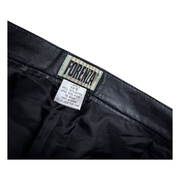 FORENZA GENUINE LEATHER Designer Vintage Retro Casual Pants Womens Small - Picture 5 of 6